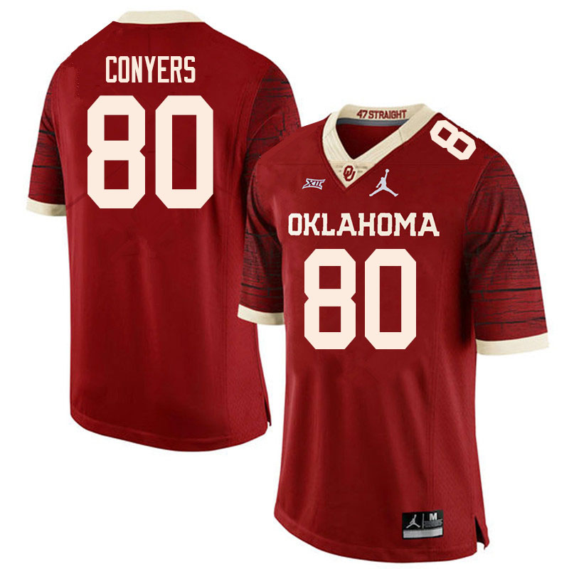 Oklahoma Sooners #80 Jalin Conyers College Football Jerseys Sale-Retro